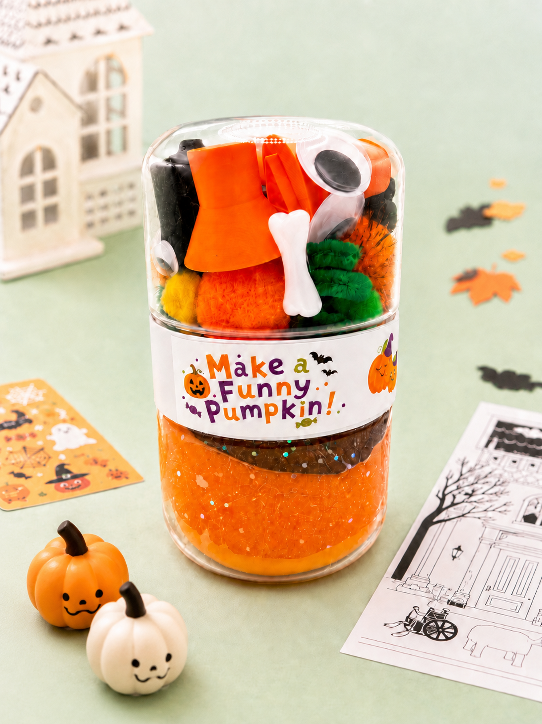 Halloween Double Jar Sensory Play Kit