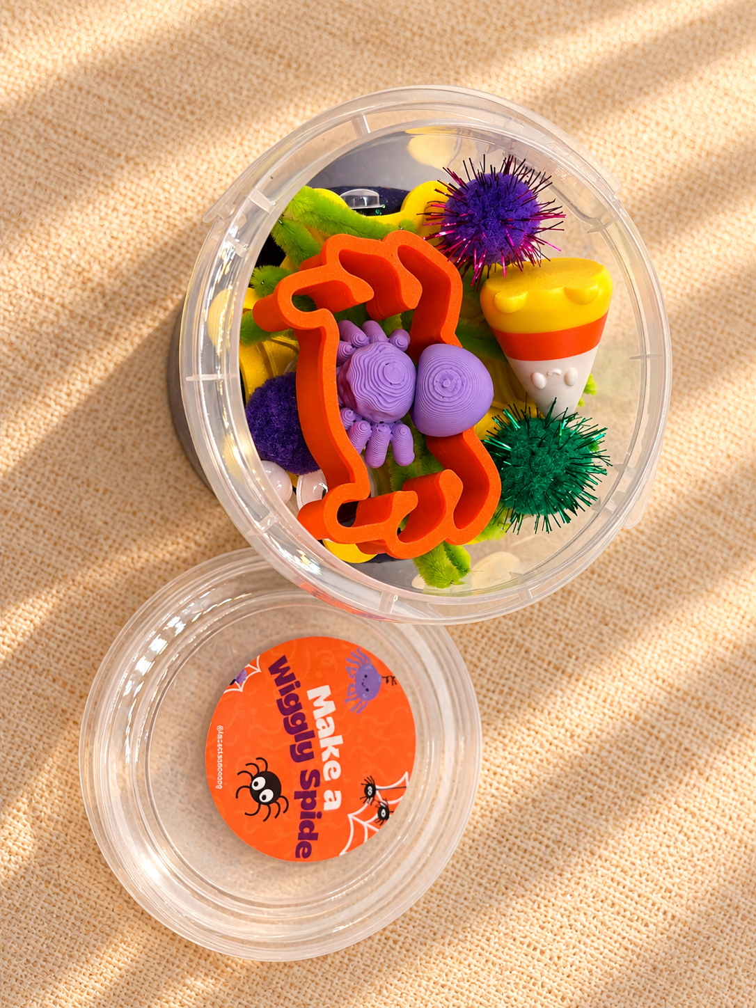 Kit de juego sensorial de doble frasco para Halloween