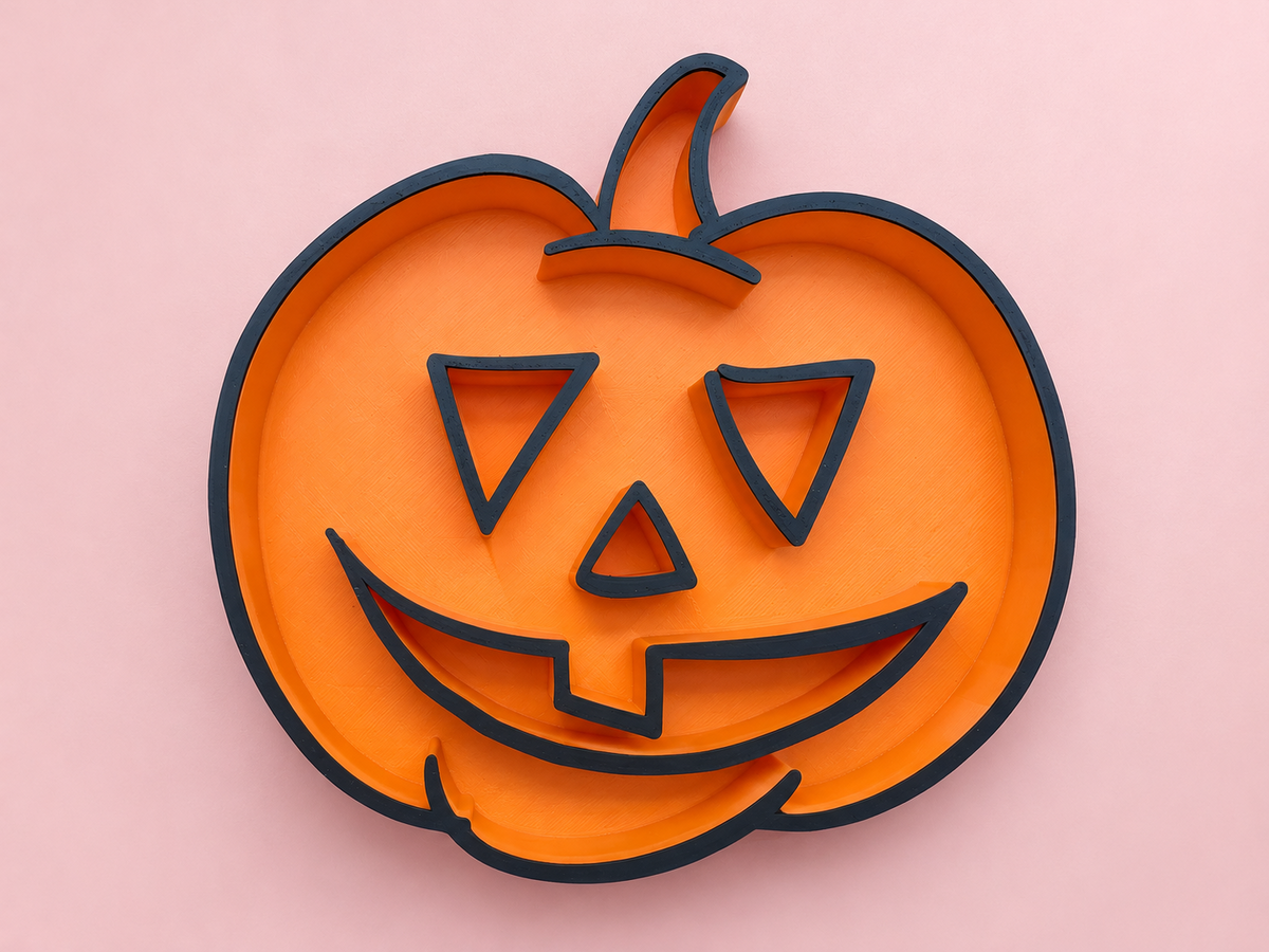 Happy Pumpkin Sensory Tray & Playdough Cutter