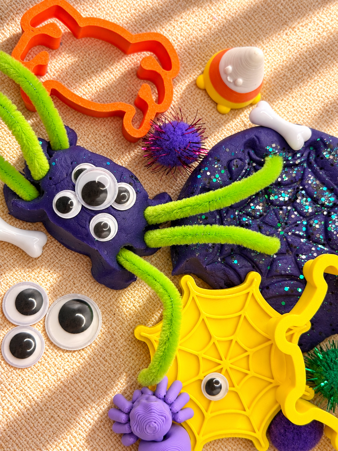 Kit de juego sensorial de doble frasco para Halloween