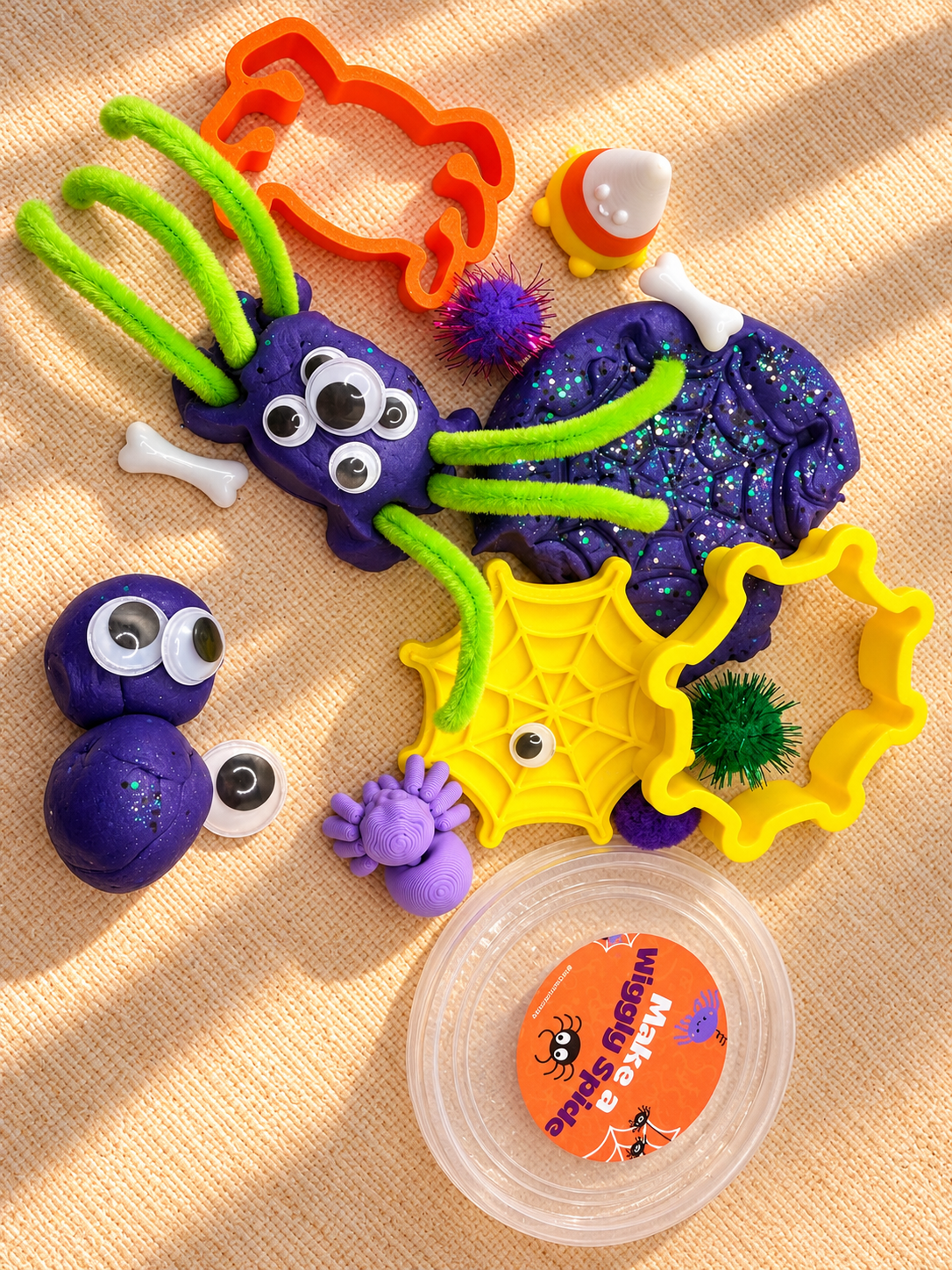 Kit de juego sensorial de doble frasco para Halloween
