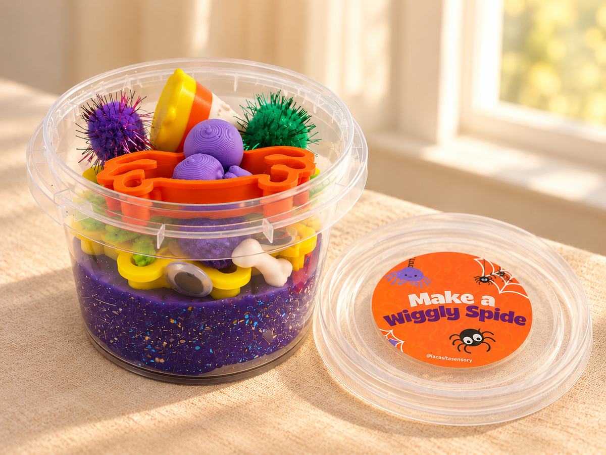 Kit de juego sensorial de doble frasco para Halloween