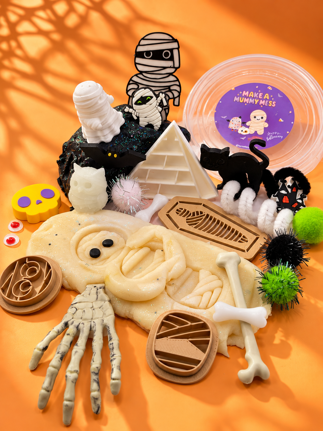 Kit de juego sensorial de doble frasco para Halloween