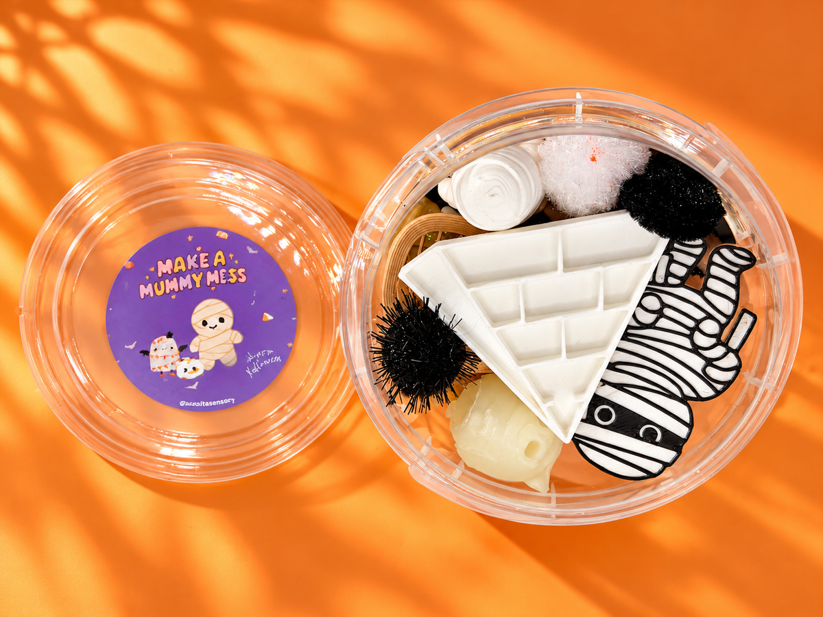 Kit de juego sensorial de doble frasco para Halloween